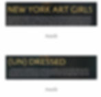 Two article snippets with bold titles about New York art girls.